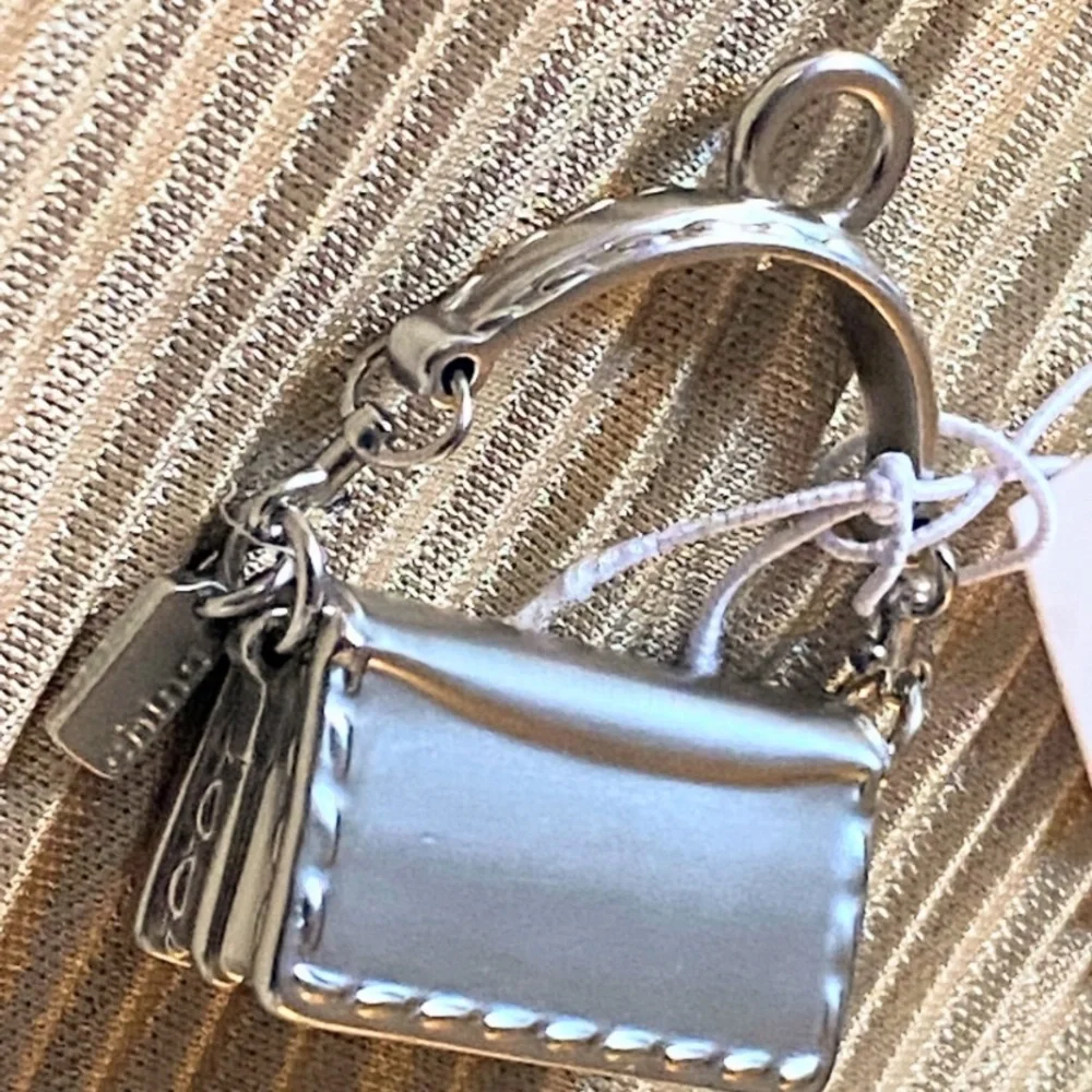 Coach Miniature Tabby Bag Silver Tone Metal Charm